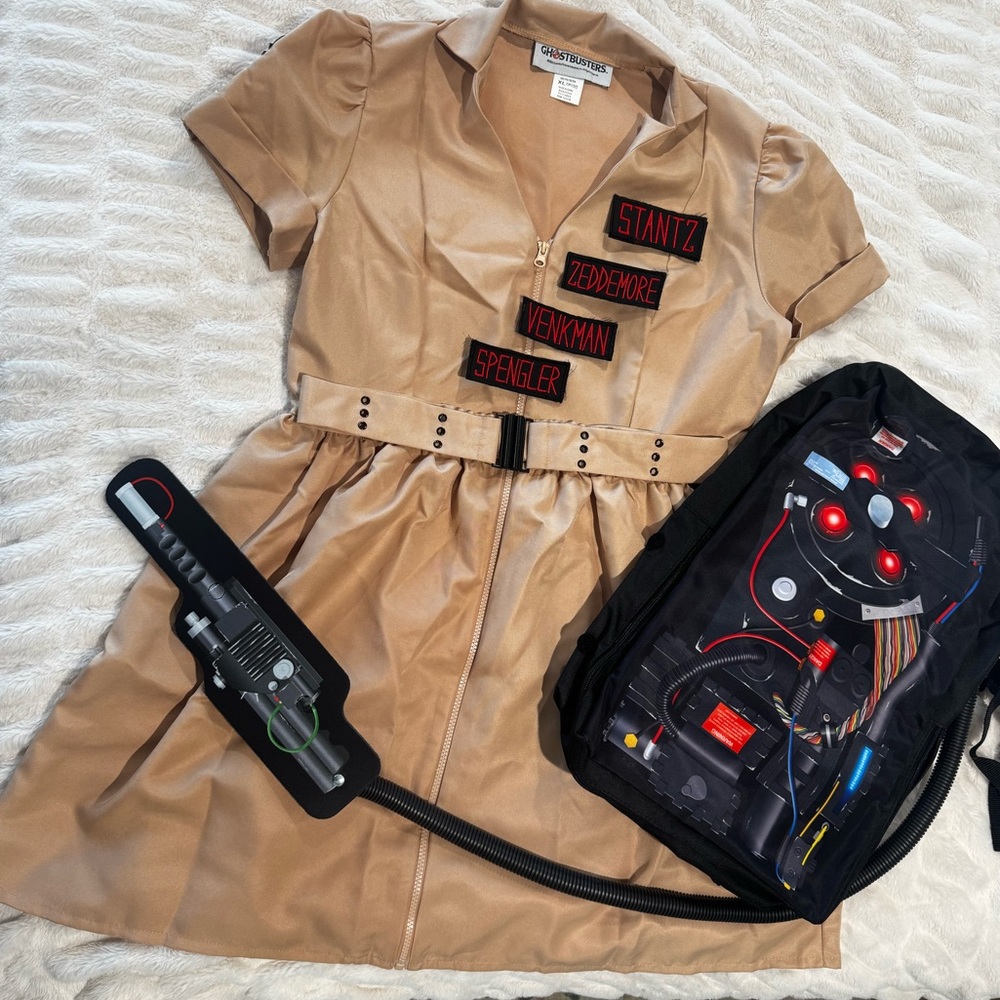 Halloween Costume - Women’s Ghostbuster Dress with accessories, size XL